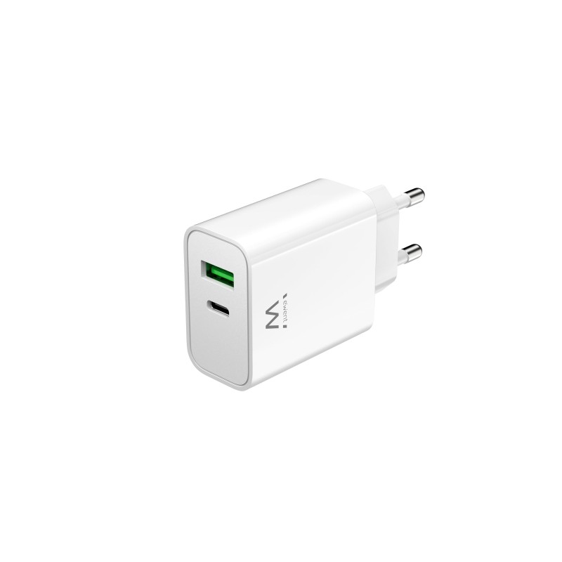 Ewent Caricatore USB-C 30W - Ricarica rapida e sicura - 1x USB-A - Bianco