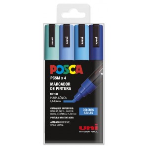 Posca PC-5M Confezione da 4...