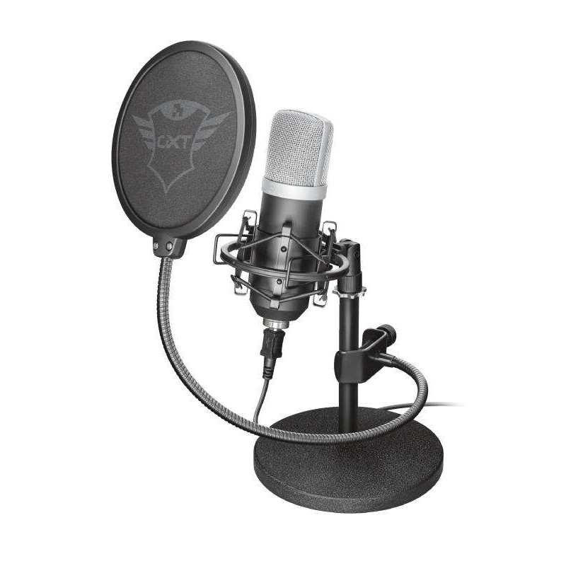 Trust Gaming GXT 252 Emits Microfono cardioide USB - Supporto in metallo - Cavo da 1.80 m - Nero