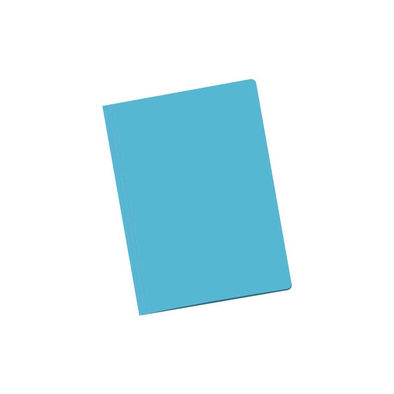 Dohe Confezione da 50 cartelline in cartoncino - Formato Folio - Fessura per fissaggio - Colore Azzurro