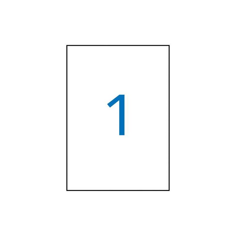 Apli Confezione da 20 etichette in poliestere bianco 210 x 297 mm - Adesivo permanente - Bordi diritti - Resistente agli