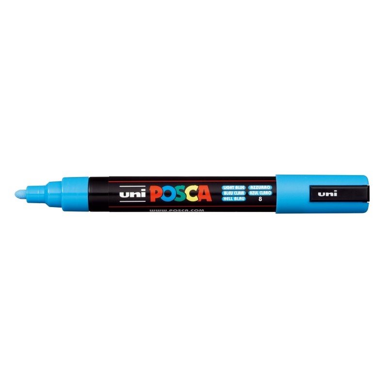 Posca PC-5M Marcatore a vernice - Punta a proiettile 1.8-2.5 mm - Inchiostro a base d'acqua - Resistente alla luce - Non