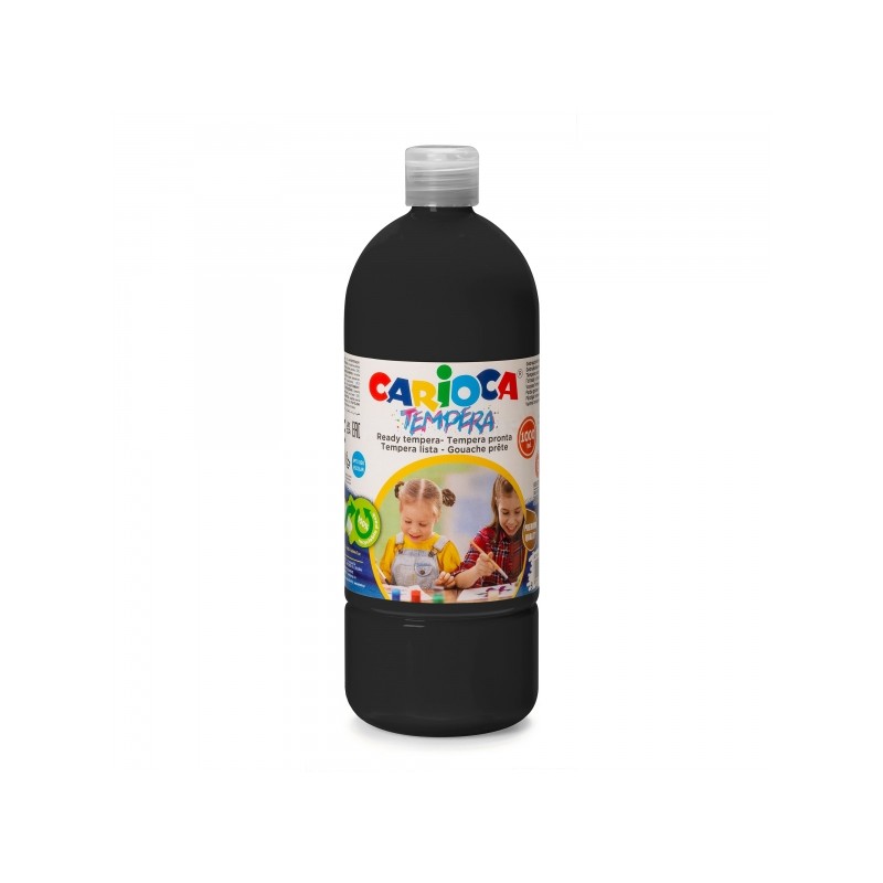 Bottiglia di tempera Carioca 1000ml - Colori super lavabili - Facile da miscelare - Applicabile su materiali porosi - Al