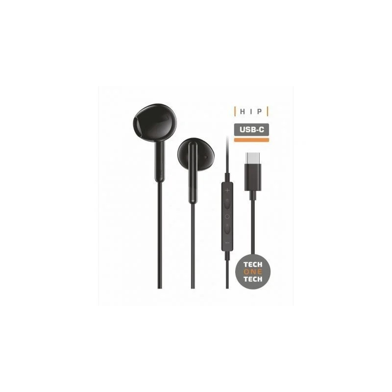 Cuffie USB-C intraurali TechOneTech ear Tech Hip - Microfono integrato - Assistente vocale - Cavo da 1.20 m
