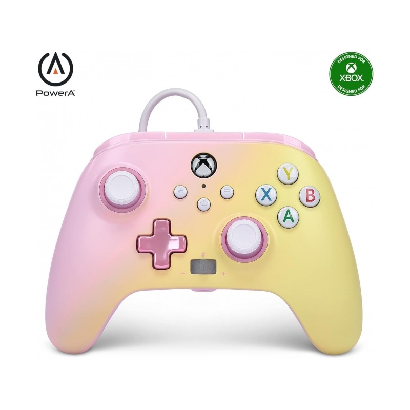 Controllore cablato potenziato PowerA per Xbox X Serie X|S - Limonata rosa