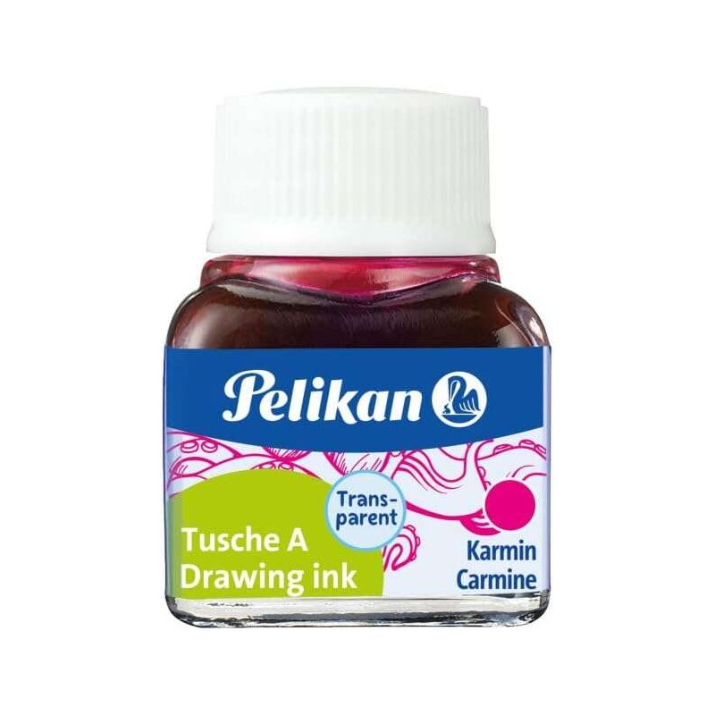 Pelikan China Ink 523 10ml N.2 - Flacone da 10ml - Ideale per disegno e calligrafia - Colore carminio
