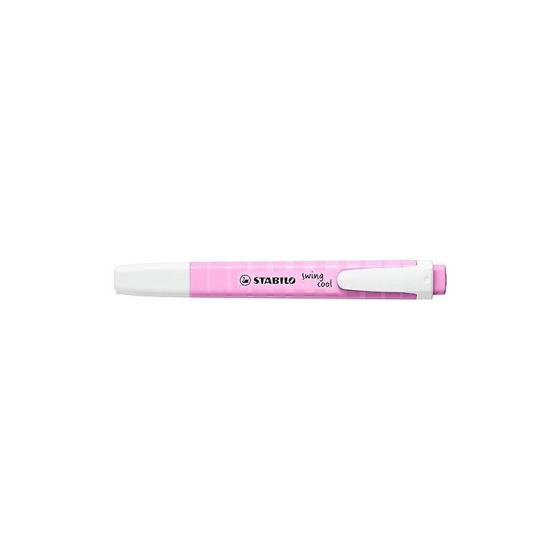 Stabilo Swing Cool Pastel Highlighter - Corpo piatto - Punta smussata - Da 1 a 4 mm - Inchiostro a base d'acqua - Anti-e