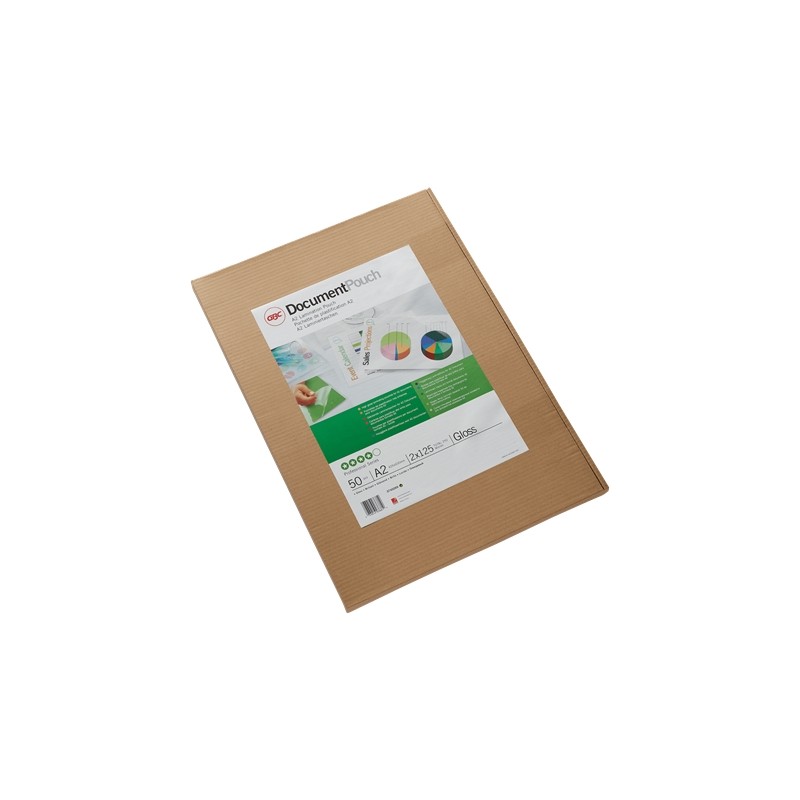 GBC Portafogli autoadesivi A2 2x125 Micron lucido (50) trasparente