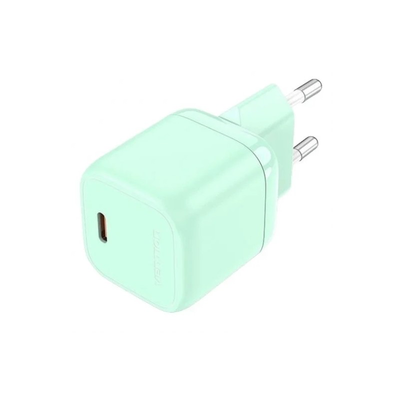 Caricatore da parete Vention GaN USB-C 30W 3A - Ricarica rapida - Verde