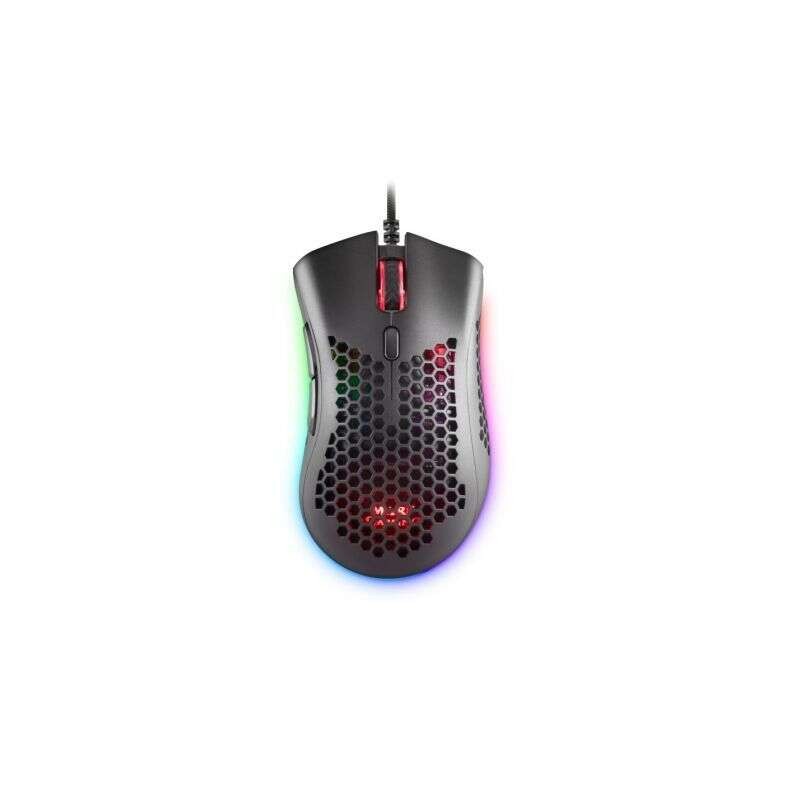 Mouse da gioco USB Mars Gaming MMEX 32000dpi - Alloggiamento a pannello perforato - 7 pulsanti programmabili - Illuminaz