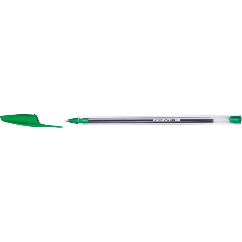 Penna a sfera - Punta media - Inchiostro a olio - Asciugatura rapida - Colore verde