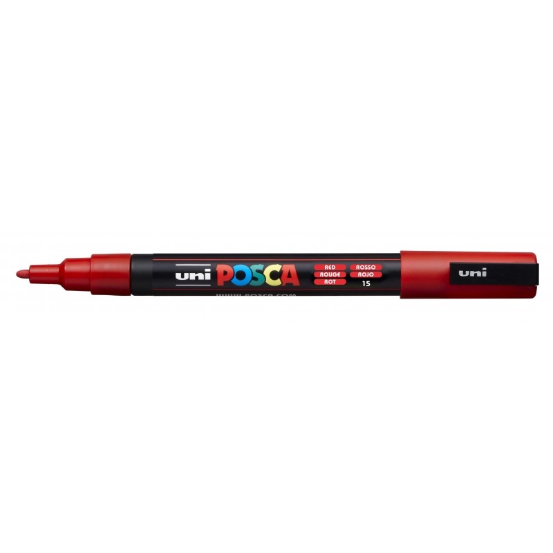 Posca PC-3M Marcatore a vernice - Punta conica 0.9-1.3 mm - Inchiostro a base d'acqua - Resistente alla luce - Non perma