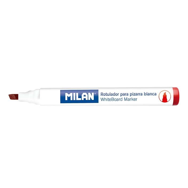Pennarelli per lavagne bianche Milan con punta smussata - Punta da 1 a 4 mm - Inchiostro a base alcolica - Cancellabile 