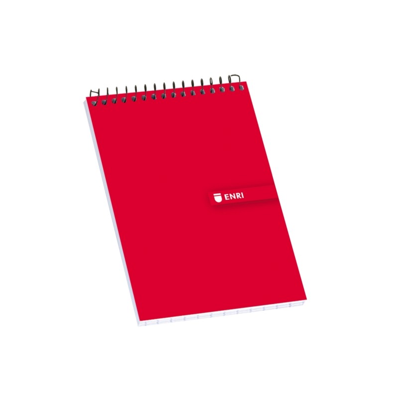 Quaderno a spirale Enri 80 fogli con griglia 4x4 mm - Formato 8º - Resistente alla copertina rigida