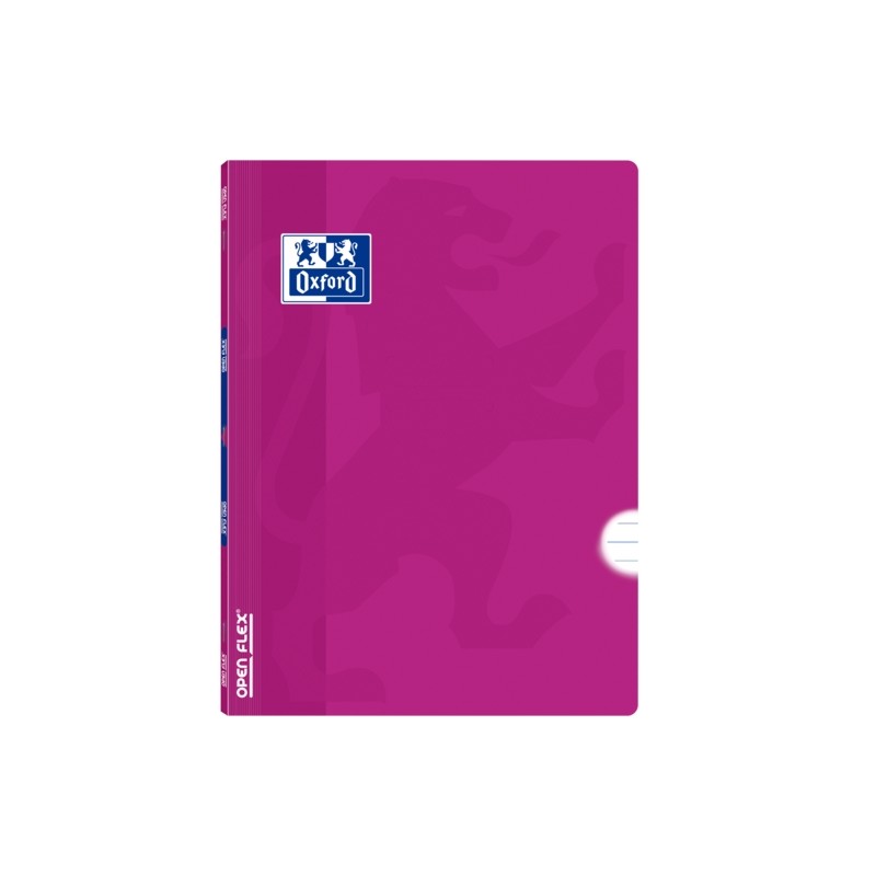 Quaderno Oxford School Classic Openflex A4 con punti metallici - Copertina in plastica resistente - 1 riga con margine -