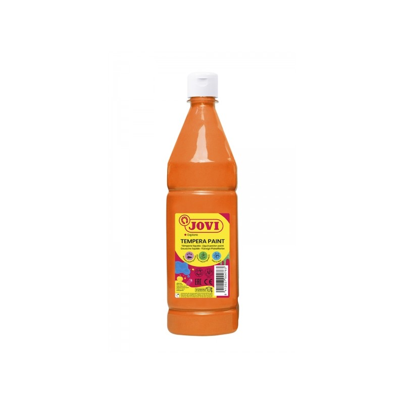 Jovi Tempera Paint Vernice a tempera liquida 1000ml - A base d'acqua - Pronta all'uso - Alto potere coprente - Asciugatu
