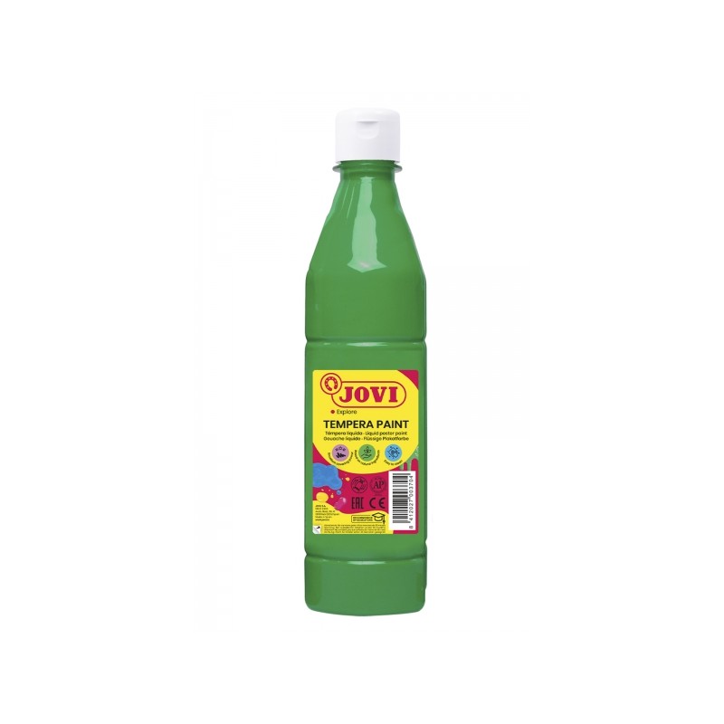 Jovi Tempera Paint Tempera liquida 500ml - A base d'acqua - Pronta all'uso - Alto potere coprente - Rapida asciugatura -