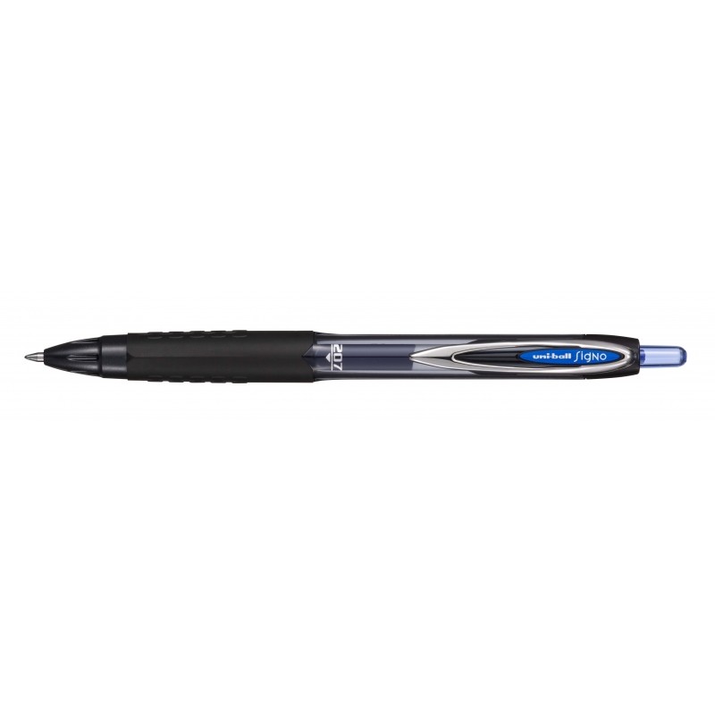 Segno Uni-ball UMN-207E Rollerball - Punta a sfera 0.7 mm - Impugnatura in gomma anti-fatica - Inchiostro pigmentato res