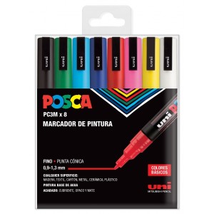 Posca PC3M Confezione da 8...