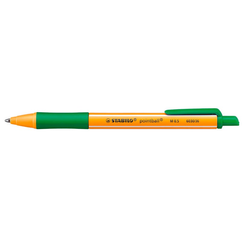 Penna a sfera retrattile Stabilo Pointball - Pennino da 1 mm - Inchiostro a base di olio - Ricaricabile - 79% plastica r