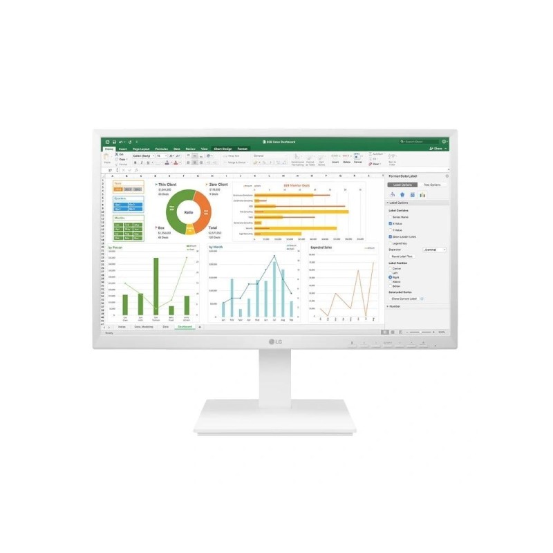 Monitor LG 27 LED IPS FullHD 1080p 60Hz - Risposta 5ms - Altoparlanti - Angolo di visione 178º - 16:9 - USB. VGA. DVI. 