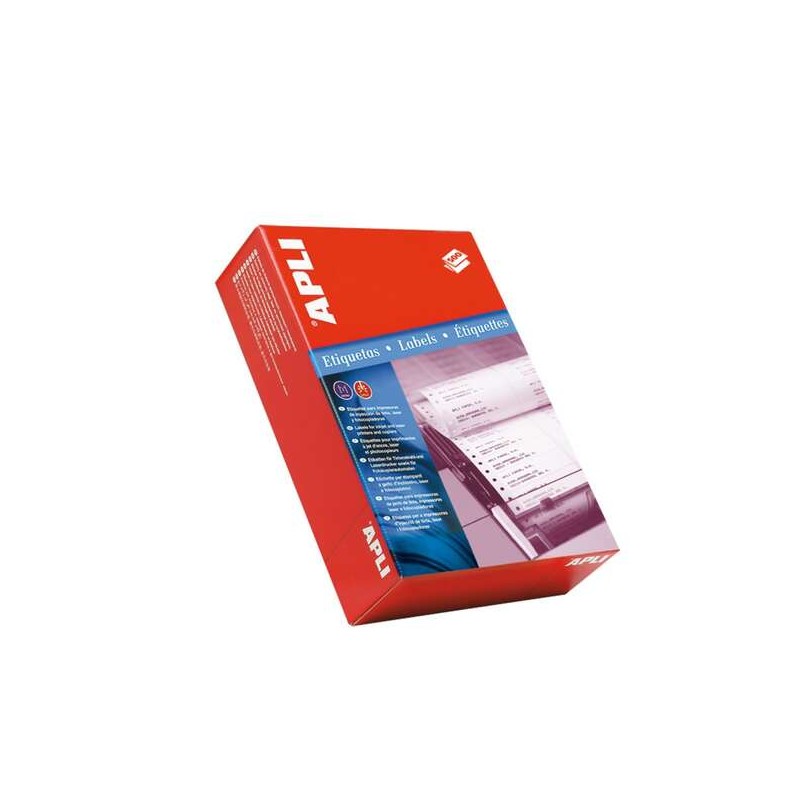 Apli Scatola di 36.000 etichette continue 31x23.3 mm - 500 pieghe per 72 etichette - Adesivo permanente - Per stampanti 