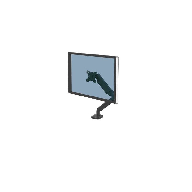 Braccio per monitor singolo Fellowes Platinum Series - Molla a gas regolabile - 2 porte USB - Sistema di gestione dei ca