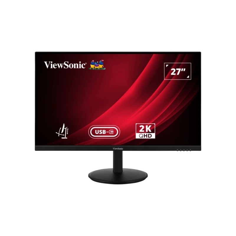 ViewSonic VG2709-2K-MHDU-2 Monitor LED 27 IPS QHD 2K HDR - Risposta 4ms - Altoparlanti 5W - 16:9 - Regolabile in altezza