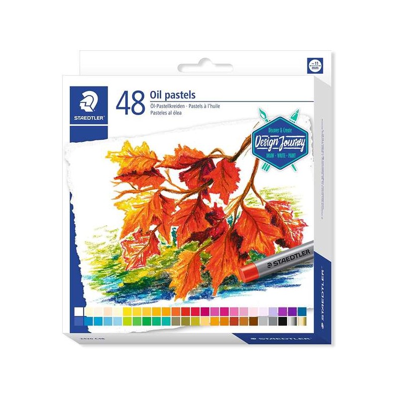 Staedtler Oil Pastels 2420 Confezione da 48 pastelli a cera morbida - Resistenti agli strappi - Estremamente brillanti -