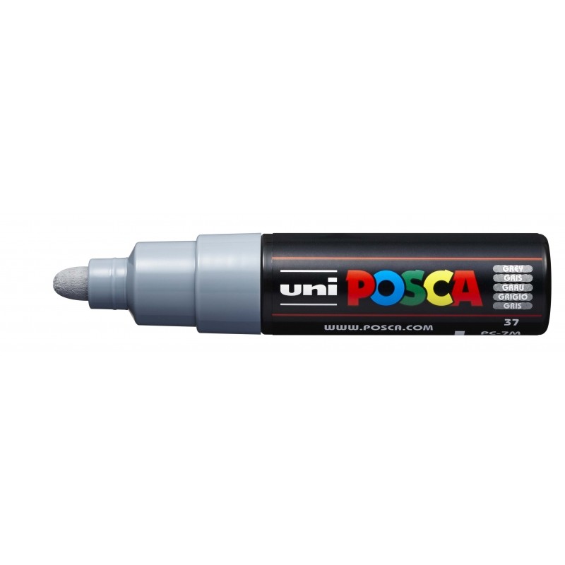 Posca PC-7M Pennarello - Punta a proiettile 4.5-5.5 mm - Inchiostro a base d'acqua - Resistente alla luce - Colore grigi