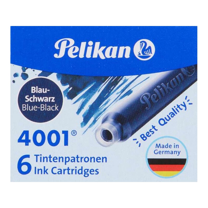 Pelikan Scatola di 6 cartucce 4001 TP/6 - Inchiostro di alta qualità - Compatibile con le penne stilografiche - Colore 
