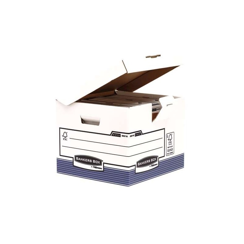 Fellowes Bankers Box - Coperchio fisso - Montaggio automatico Fastfold - Cartone riciclato certificato FSC