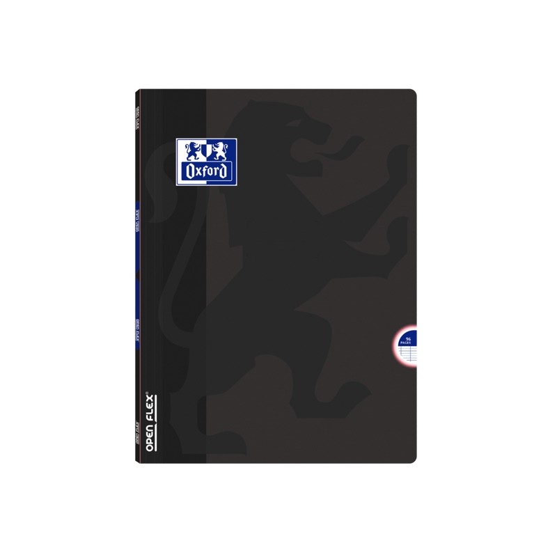 Quaderno Oxford School Openflex A4 con punti metallici - Copertina in plastica resistente - 1 riga con 2 margini - 48 fo