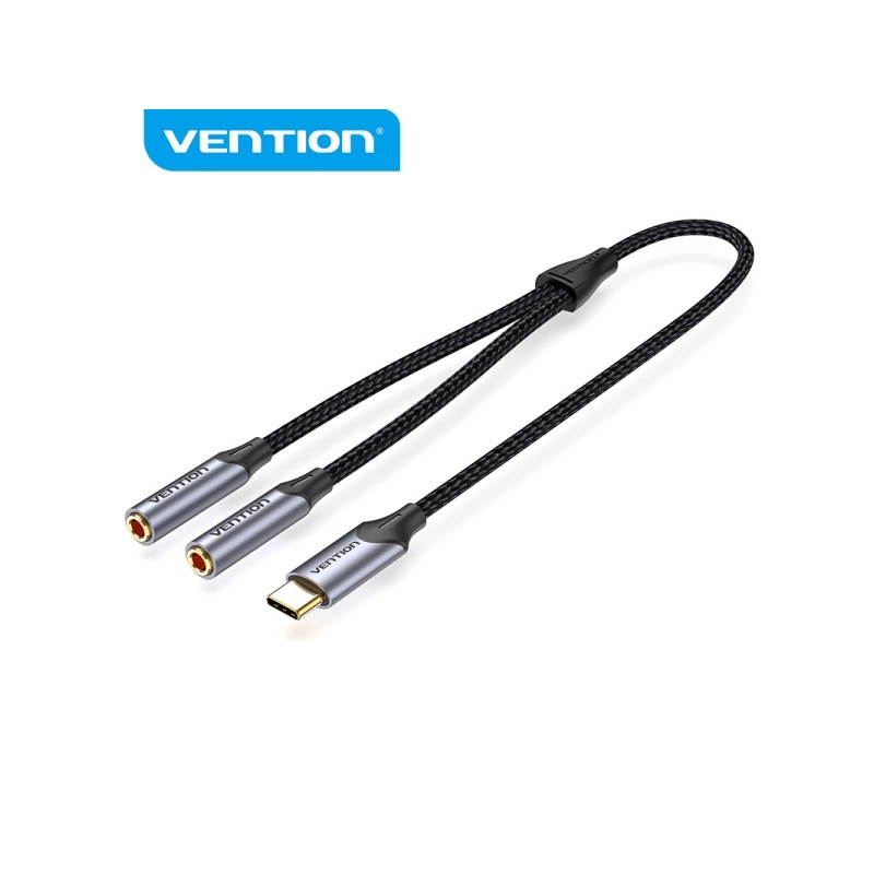 Adattatore Vention da USB-C a TRS Ripristino del suono originale - Alta fedeltà - Chip VT0200 - Alloggiamento in allumi