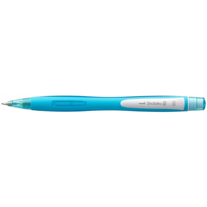 Matita meccanica Uni-ball Shalaku S M5-228 - Larghezza tratto 0.5 mm - 2 mina HB - Gomma inclusa - Colore azzurro