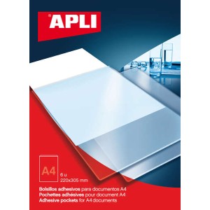 Apli A4 Tasche adesive -...