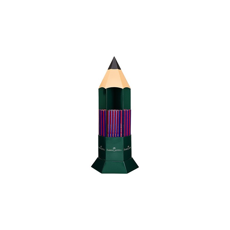 Faber-Castell Janus 2160 Display da 120 matite esagonali fini bicolori - Ecologico - Resistente alla rottura - Colore ro