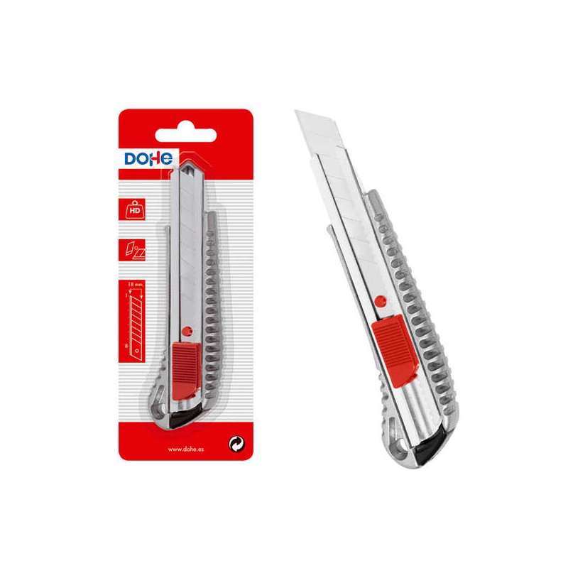 Cutter Dohe in acciaio inox - Lame per tagliabordi in acciaio inox - Sistema di blocco delle lame - Blister singolo