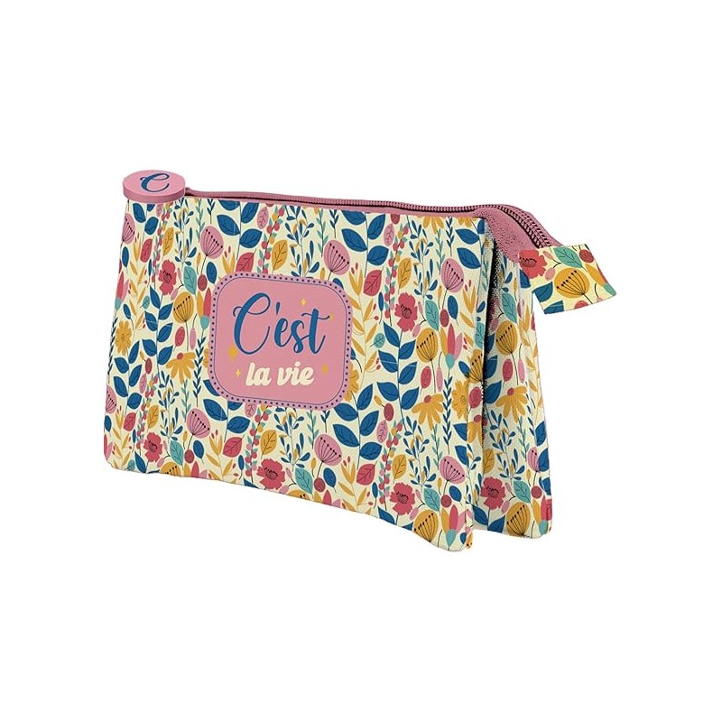 Dohe C'est la Vie Triple Bum Bag - Chiusura a doppia zip con tirante in gomma