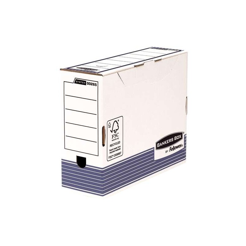 Fellowes Bankers Box Definitive 100mm A4 Box File - Assemblaggio automatico Fastfold - Cartone riciclato certificato FSC