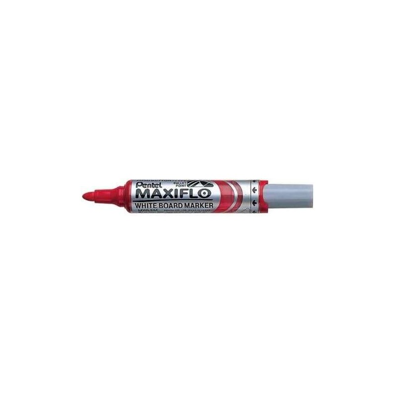 Penna per lavagna Pentel Maxiflo - Regolazione del flusso d'inchiostro - Punta tonda - Larghezza linea 2.5 mm - 50% mate