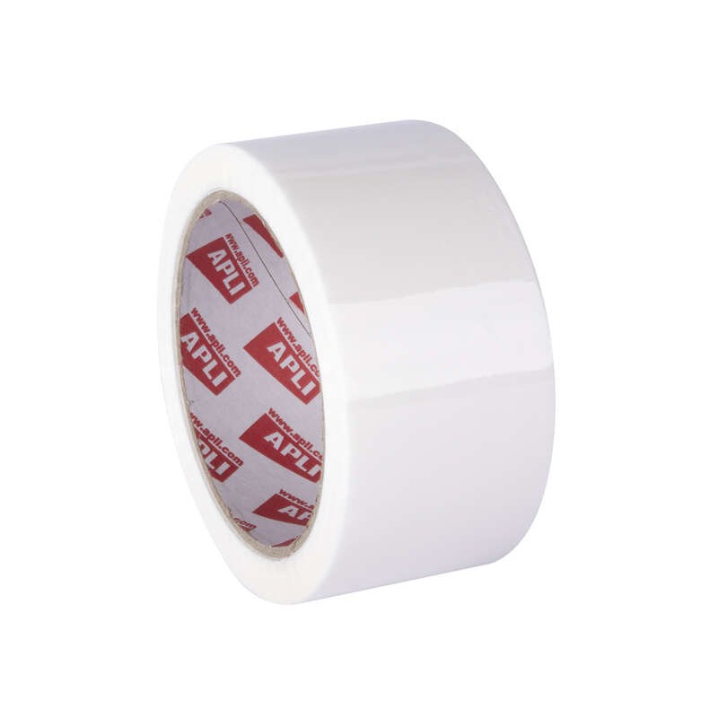 Nastro acrilico Apli Basic Pp - 48 mm x 66 m - Impermeabile e resistente agli strappi - Facile da tagliare - Bianco