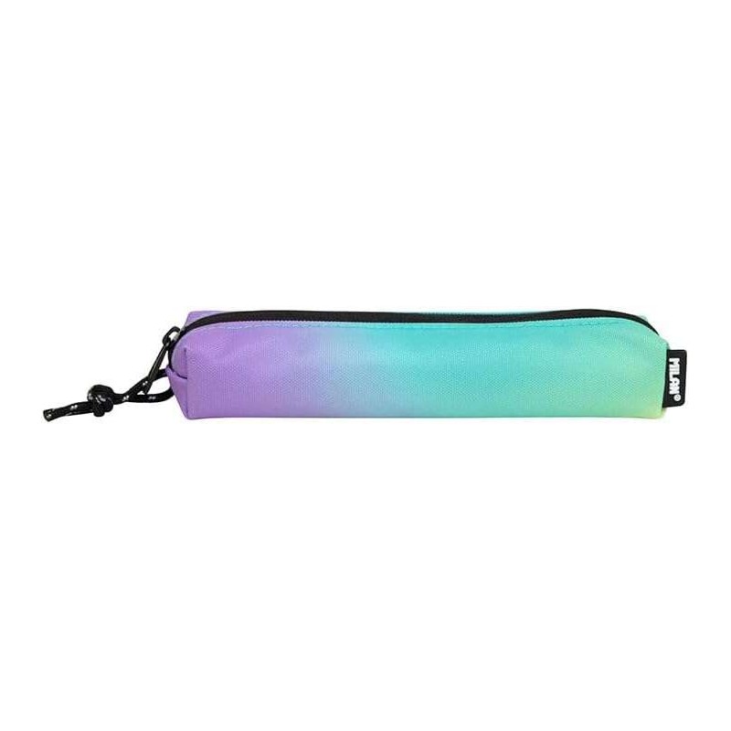 Mini astuccio rotondo Milano Sunset - Tessuto resistente agli strappi - Dimensioni 20.5x4.5x5cm - Colore turchese