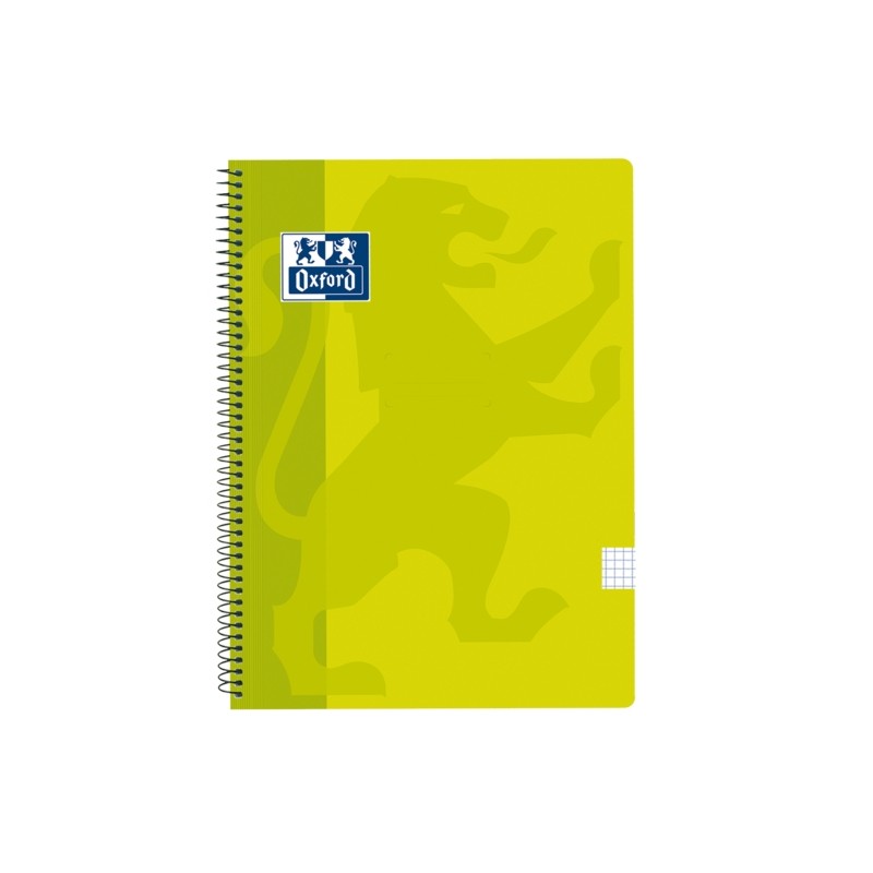 Quaderno a spirale Oxford School Classic Copertina in plastica Quaderno a spirale Folio 4x4 - 80 fogli - 4x4 margini - F