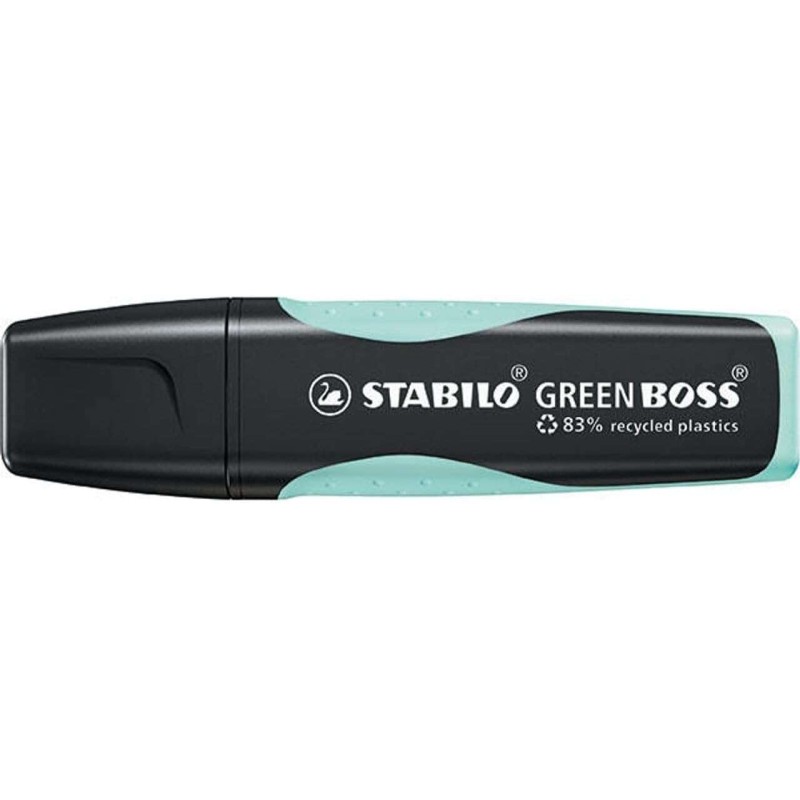 Evidenziatore pastello Stabilo Green Boss - Realizzato con l'83% di plastica riciclata - Linea da 2 a 5 mm - Ricaricabil