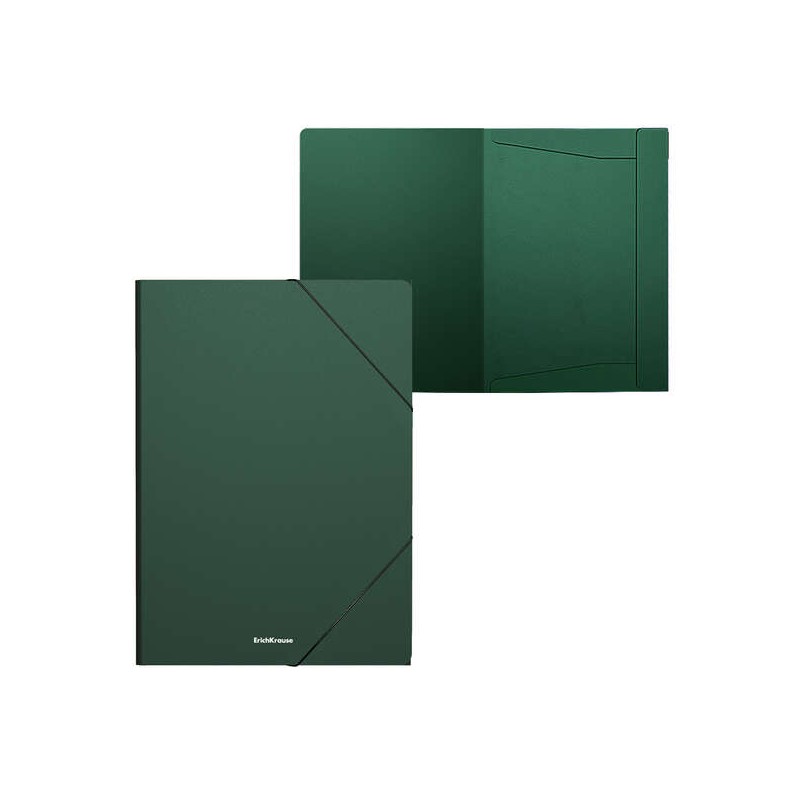 Erichkrause Cartella con lembi A4 Matt Classic - In polipropilene - Colore verde