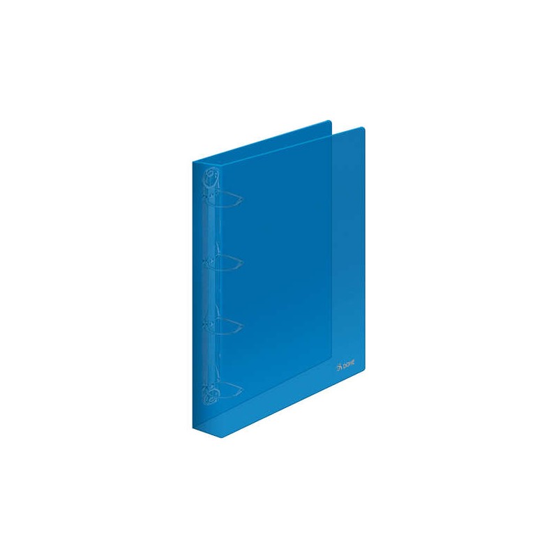 Dohe Raccoglitore misto ad anelli 4 anelli 25mm A4 - Polipropilene traslucido - Colore blu