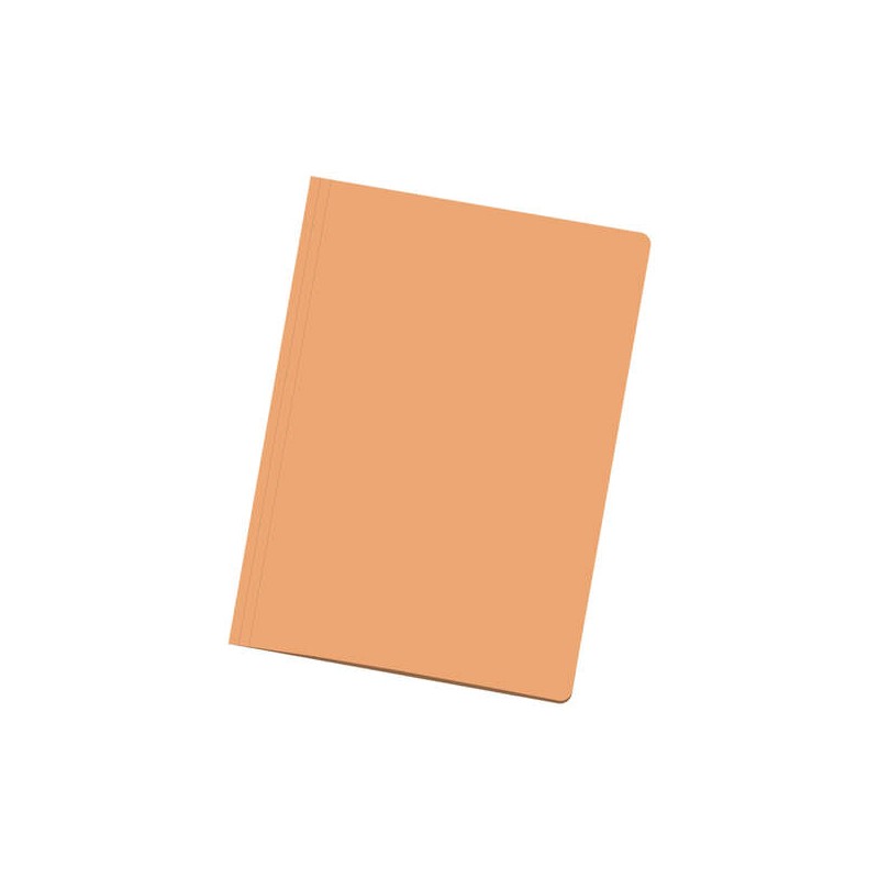 Dohe Confezione da 50 cartelline in cartoncino - Formato Folio - Fessura per fissaggio - Colore arancione chiaro