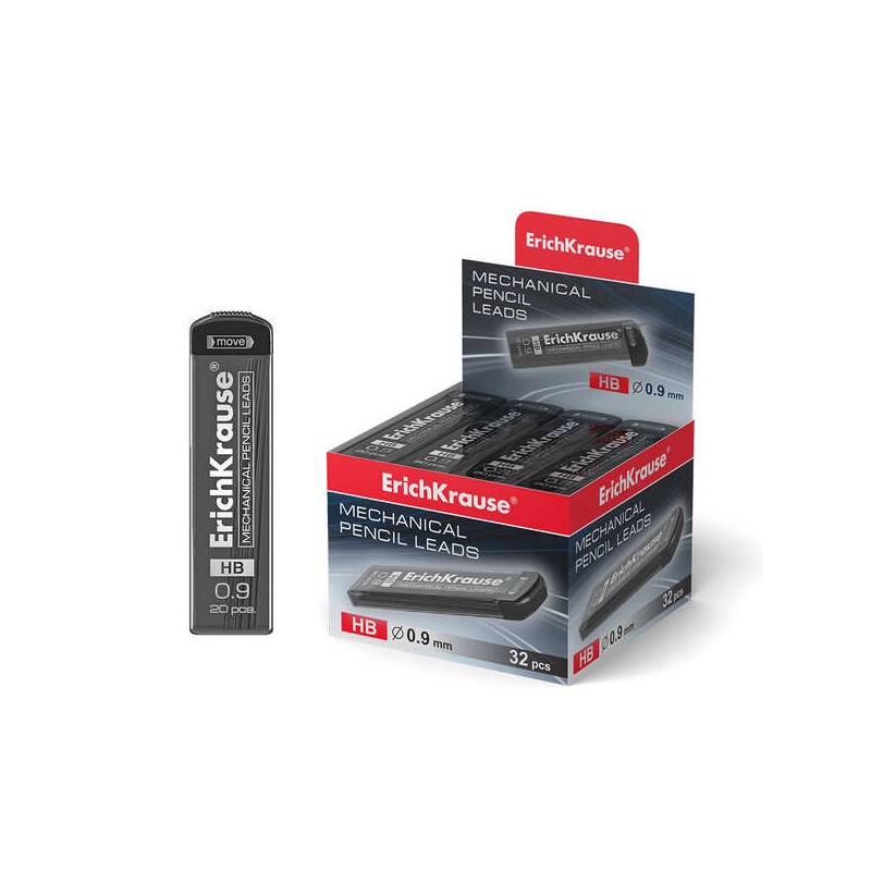 Erichkrause Confezione da 20 mina HB - Spessore 0.9 mm - Colore nero