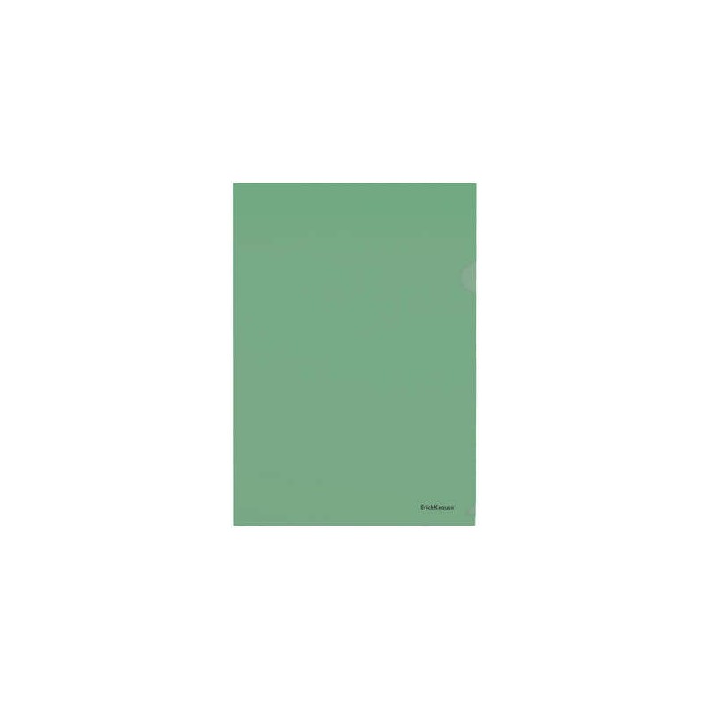 Erichkrause Fizzy Classic Dossier A4 semitrasparente - Finitura in pelle arancione - Colore verde